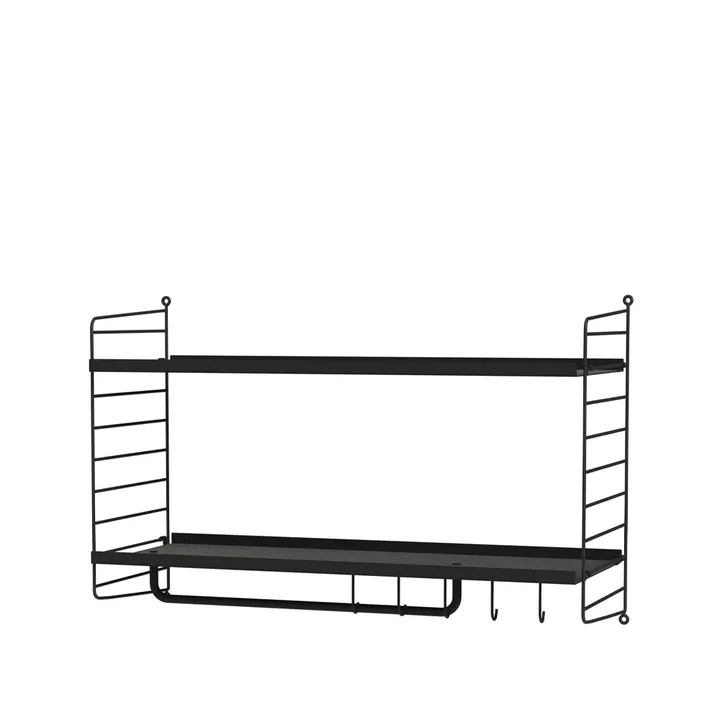Scaffale da ingresso String nero - combinazione D - String