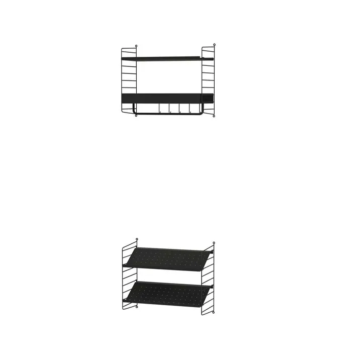 Scaffale da ingresso String nero - combinazione E - String