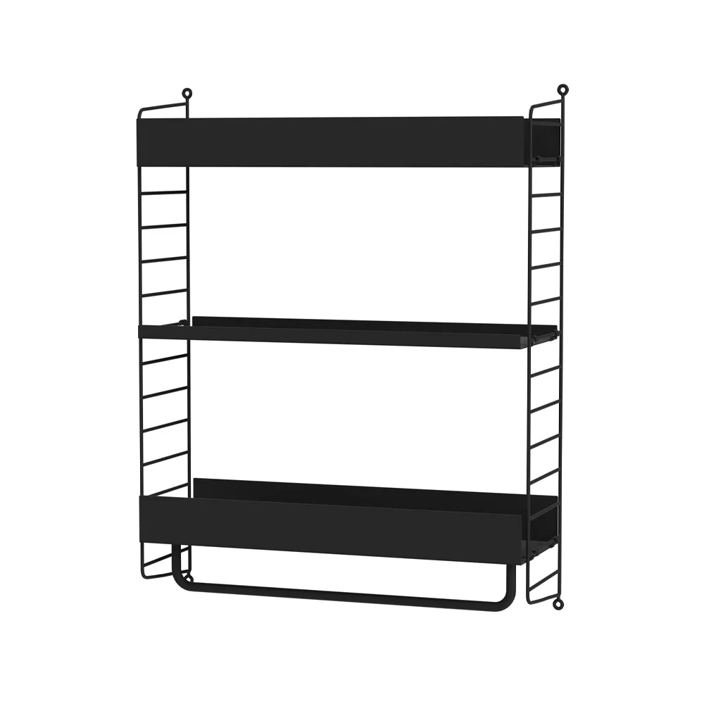 Scaffale da ingresso String nero - combinazione E,  String