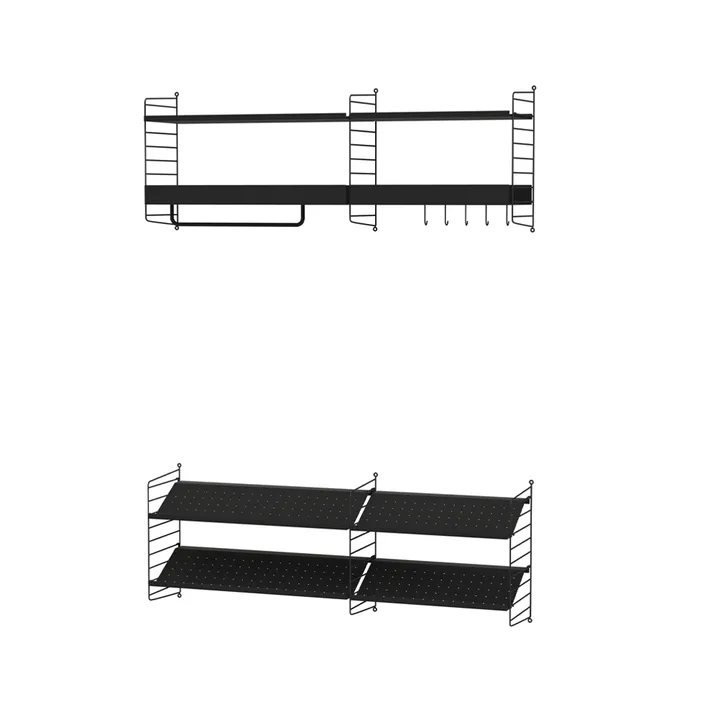 Scaffale da ingresso String nero - combinazione H - String