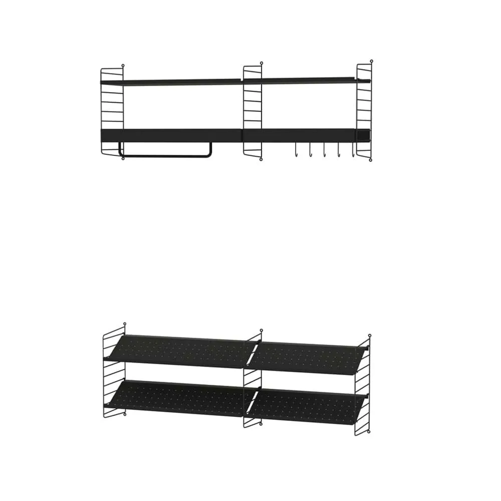 Scaffale da ingresso String nero - combinazione H String