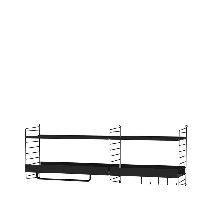 Scaffale da ingresso String nero - combinazione J - String