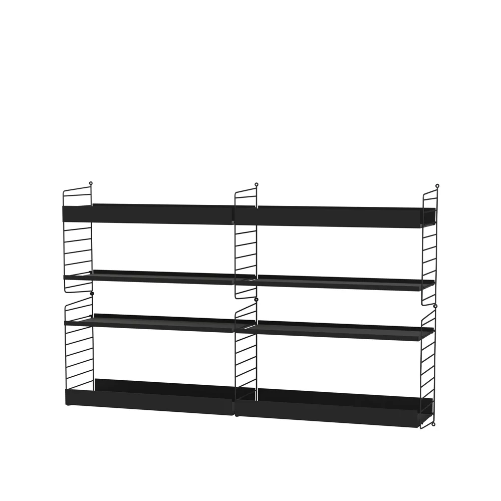 Scaffale da ingresso String nero - combinazione L,  String