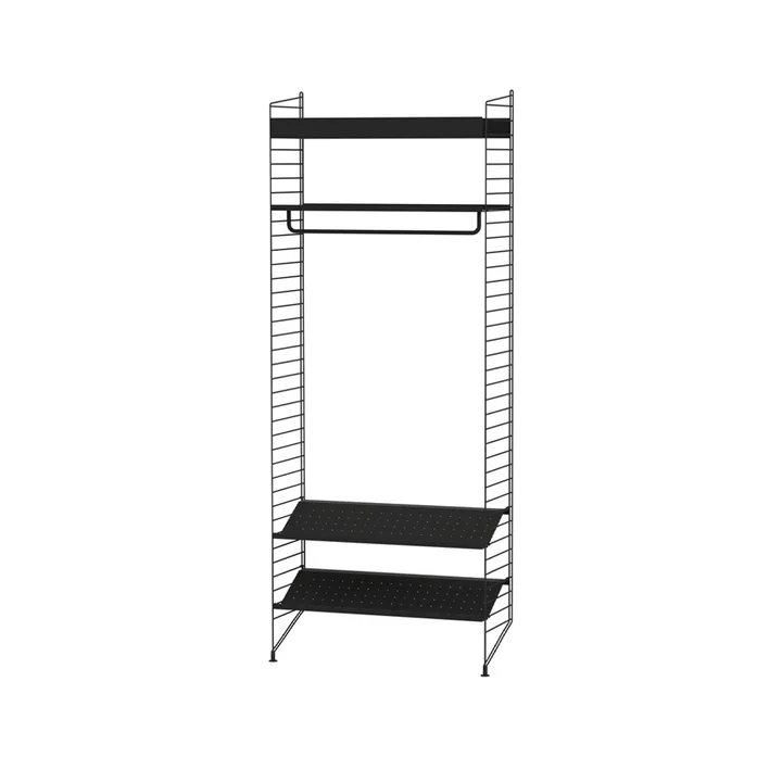 Scaffale da ingresso String nero - combinazione L - String