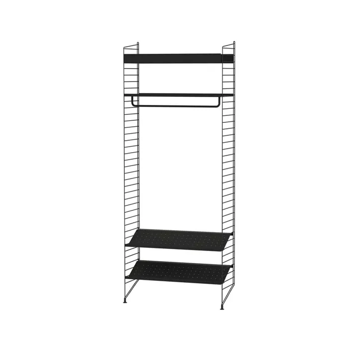 Scaffale da ingresso String nero - combinazione L - String