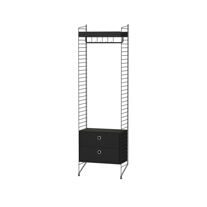 Scaffale da ingresso String nero - combinazione M - String