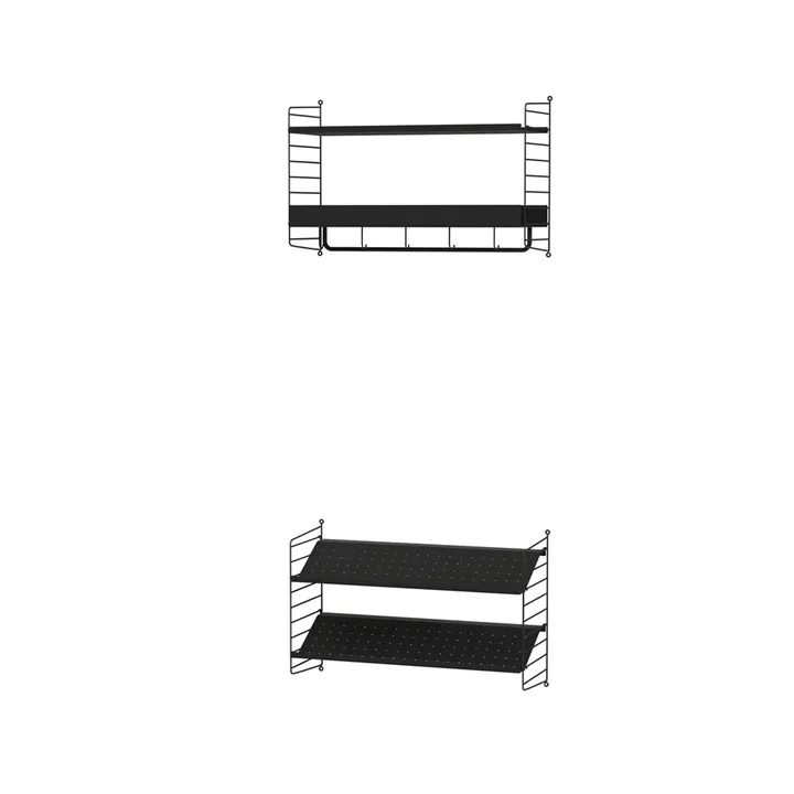Scaffale da ingresso String nero - combinazione Q - String