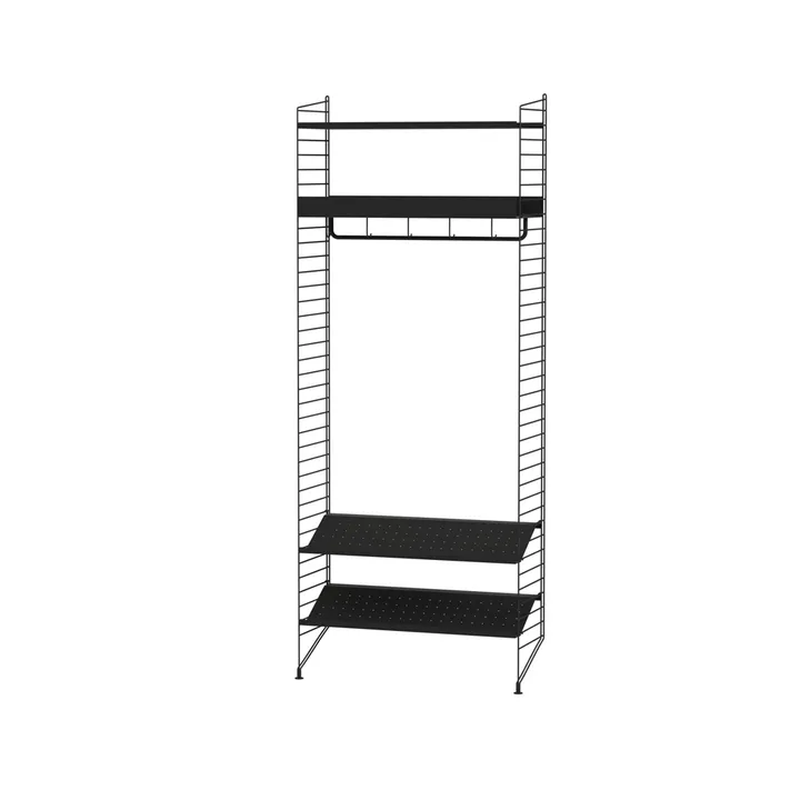 Scaffale da ingresso String nero - combinazione R - String
