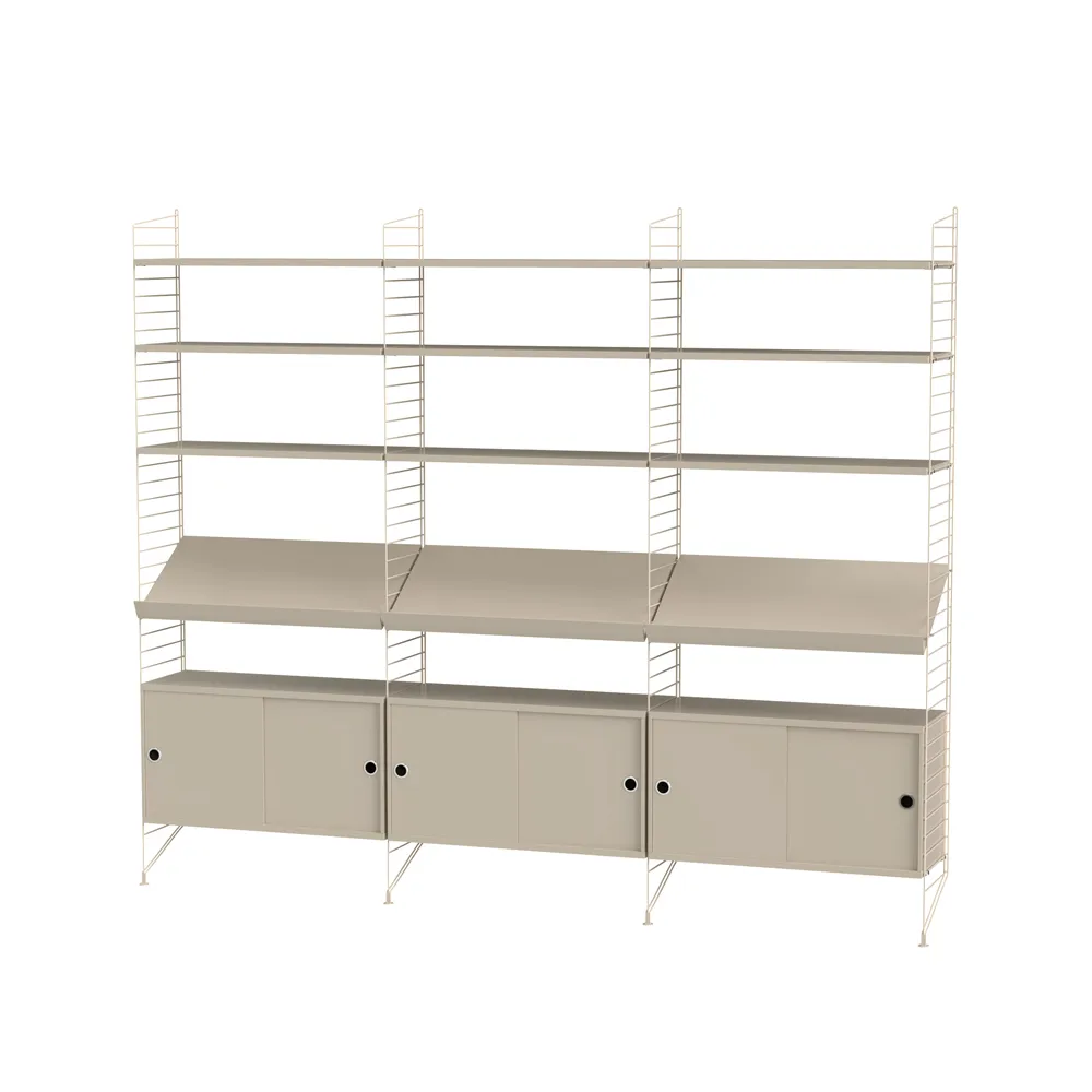 Scaffale da salotto String beige - combinazione G String