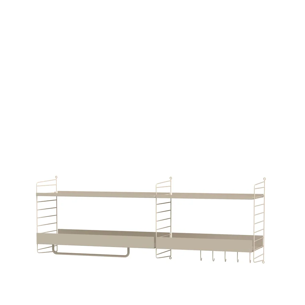 Scaffale da salotto String beige - combinazione J,  String