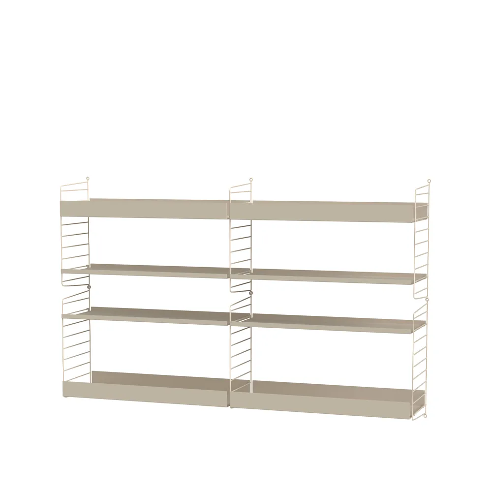 Scaffale da salotto String beige - combinazione L String