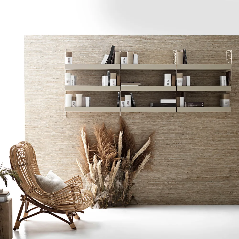 Scaffale da salotto String beige - combinazione L String
