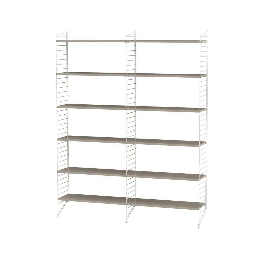 Scaffale da salotto String beige e bianco - combinazione A String