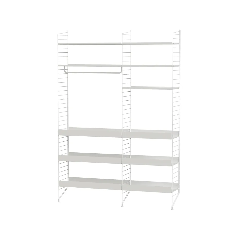 Scaffale da salotto String bianco - combinazione F,  String