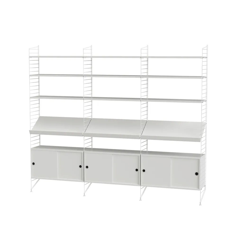 Scaffale da salotto String bianco - combinazione G,  String