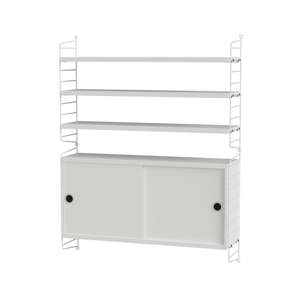 Scaffale da salotto String bianco - combinazione I String