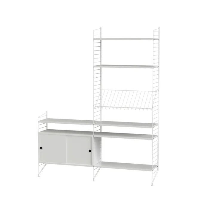 Scaffale da salotto String bianco - combinazione K - String