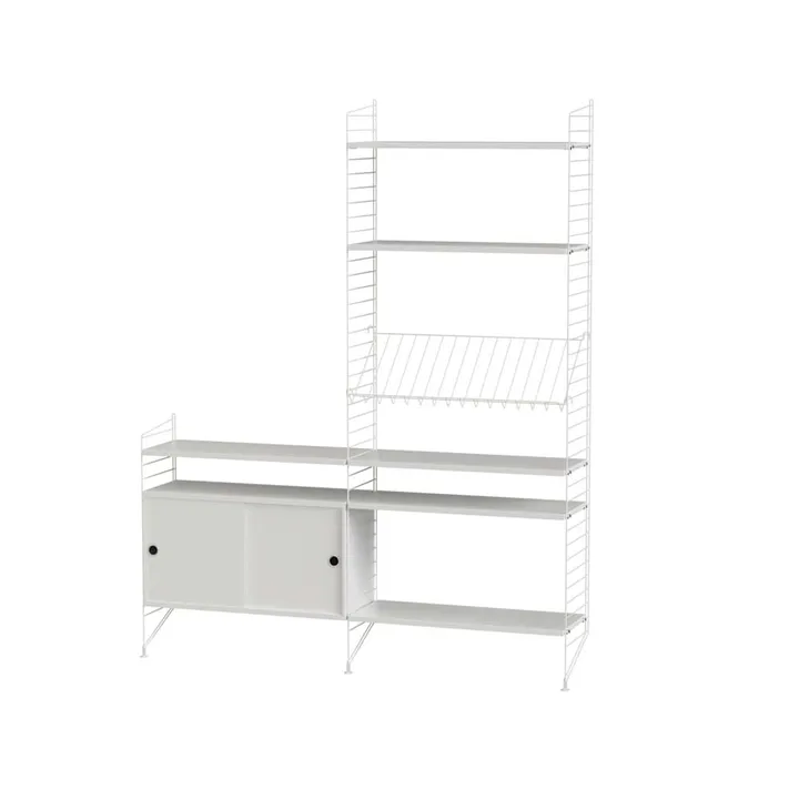 Scaffale da salotto String bianco - combinazione K - String