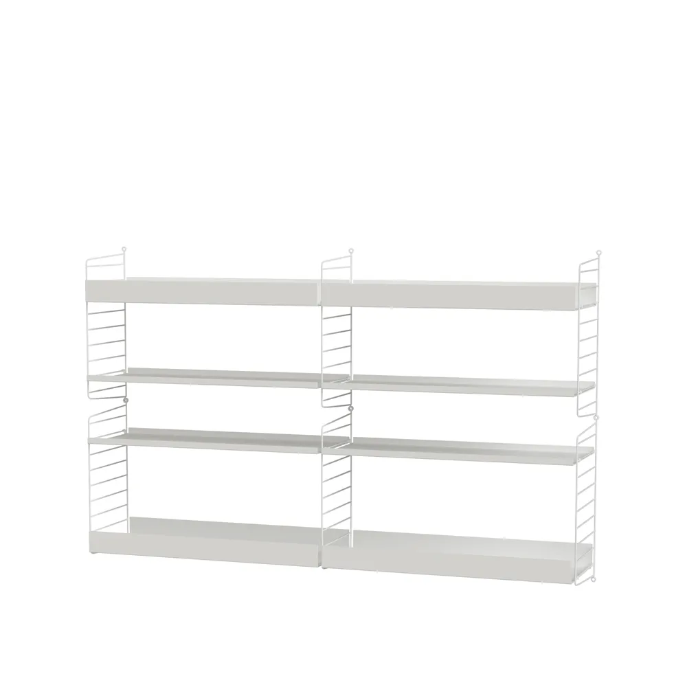 Scaffale da salotto String bianco - combinazione L,  String