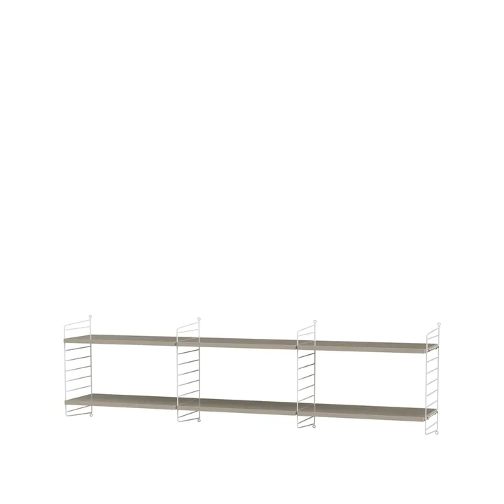Scaffale da salotto String bianco e beige - combinazione O - String