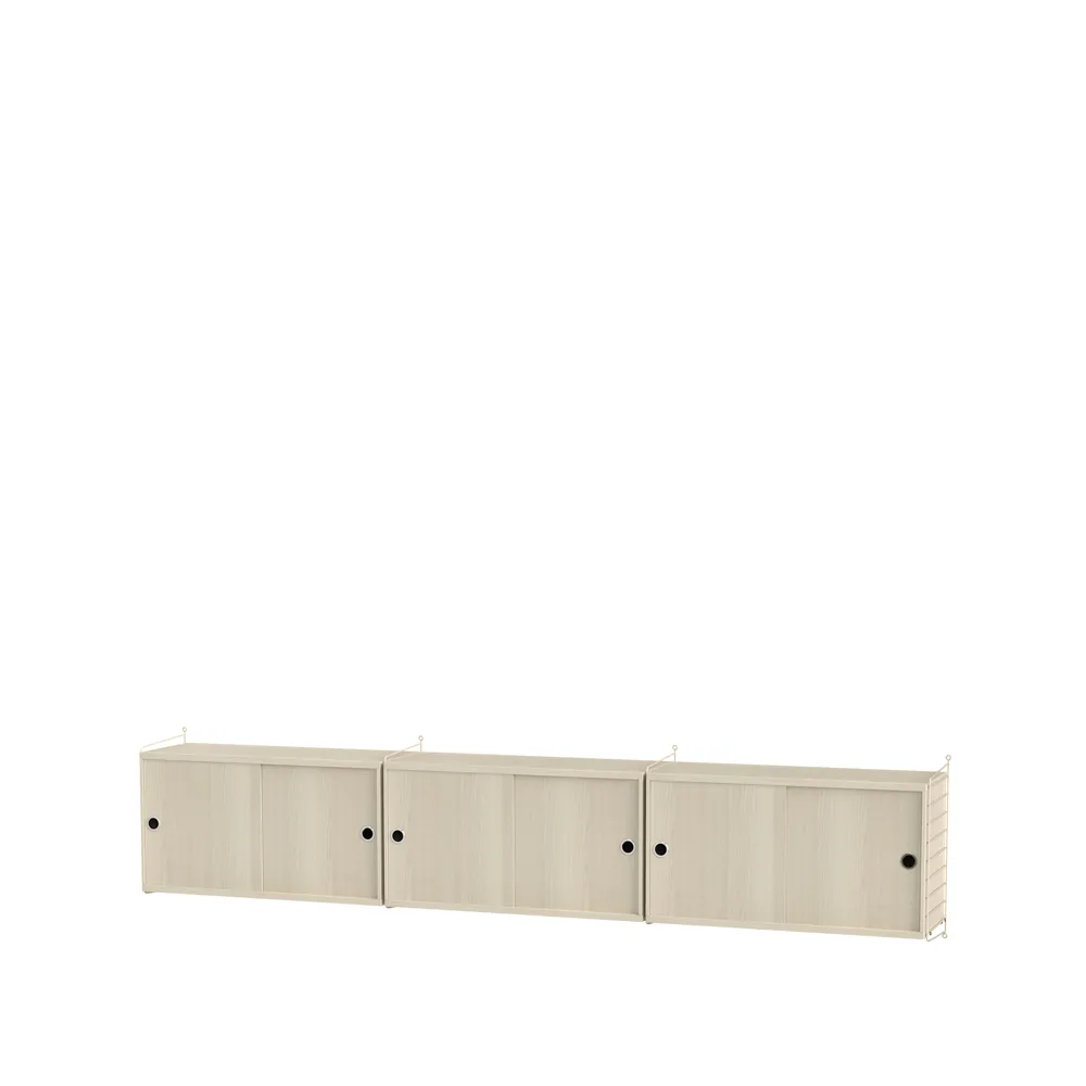 Scaffale da salotto String frassino e beige - combinazione D String
