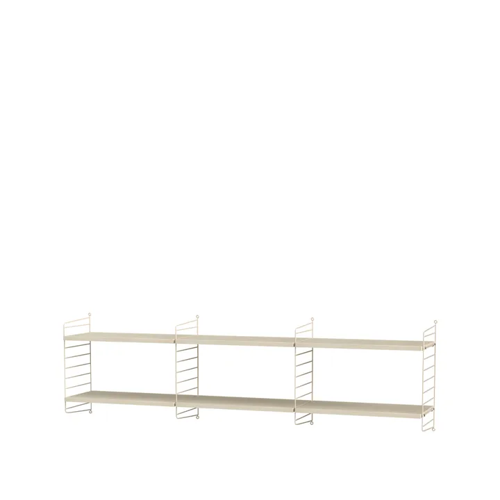 Scaffale da salotto String frassino e beige - combinazione O - String