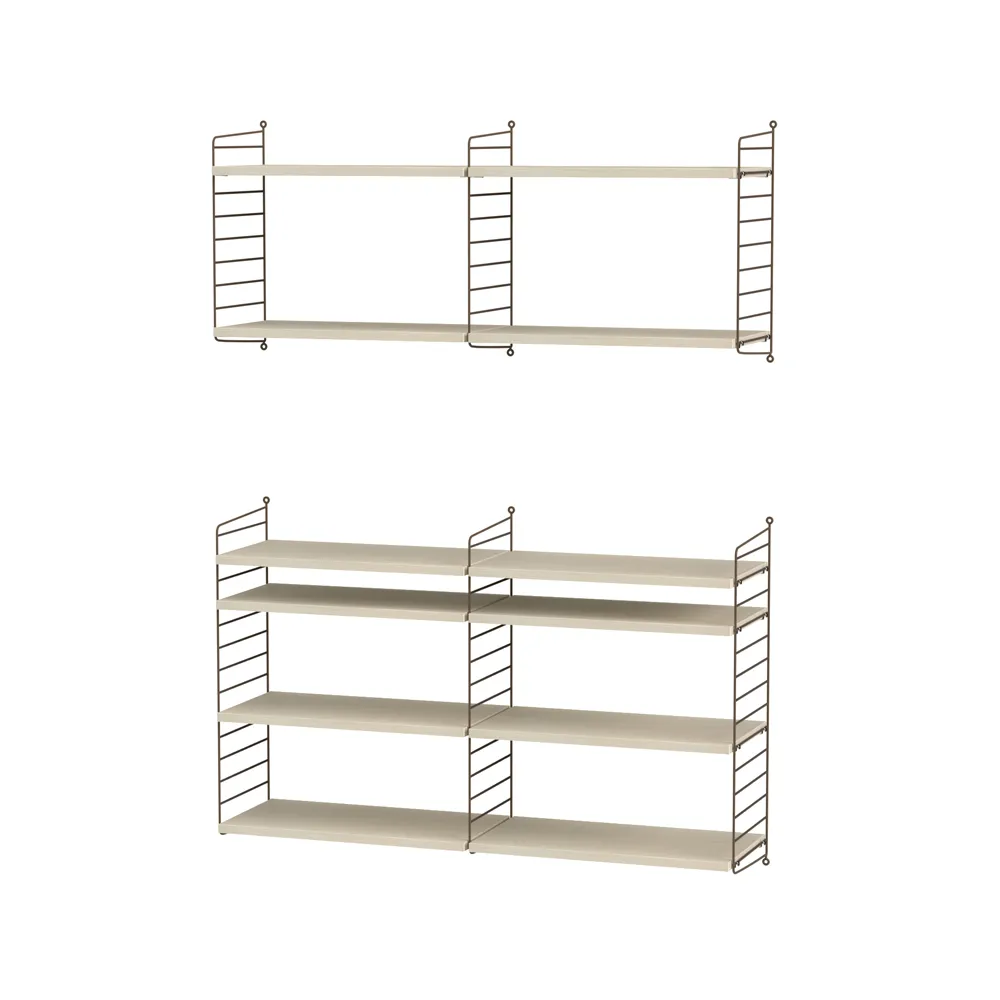 Scaffale da salotto String frassino e marrone - combinazione N String