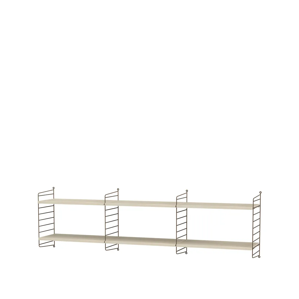 Scaffale da salotto String frassino e marrone - combinazione O String