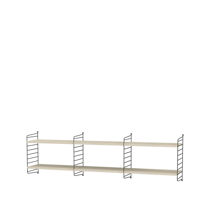 Scaffale da salotto String frassino e nero - combinazione O - String
