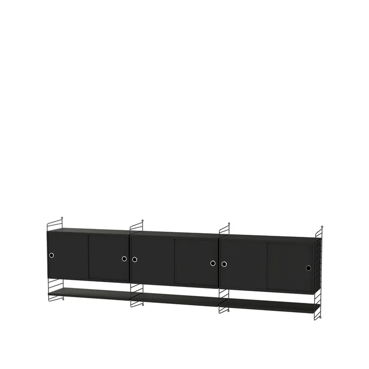 Scaffale da salotto String nero - combinazione E - String
