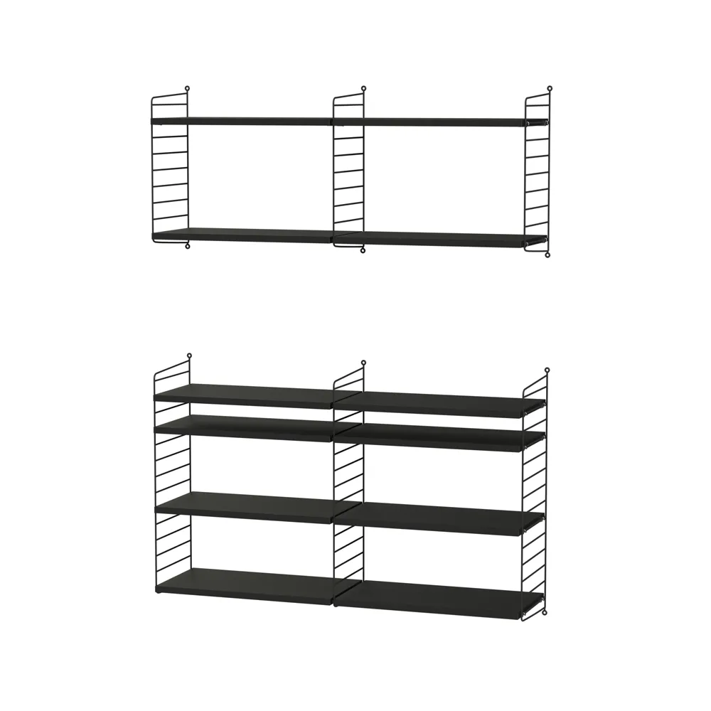 Scaffale da salotto String nero - combinazione N String