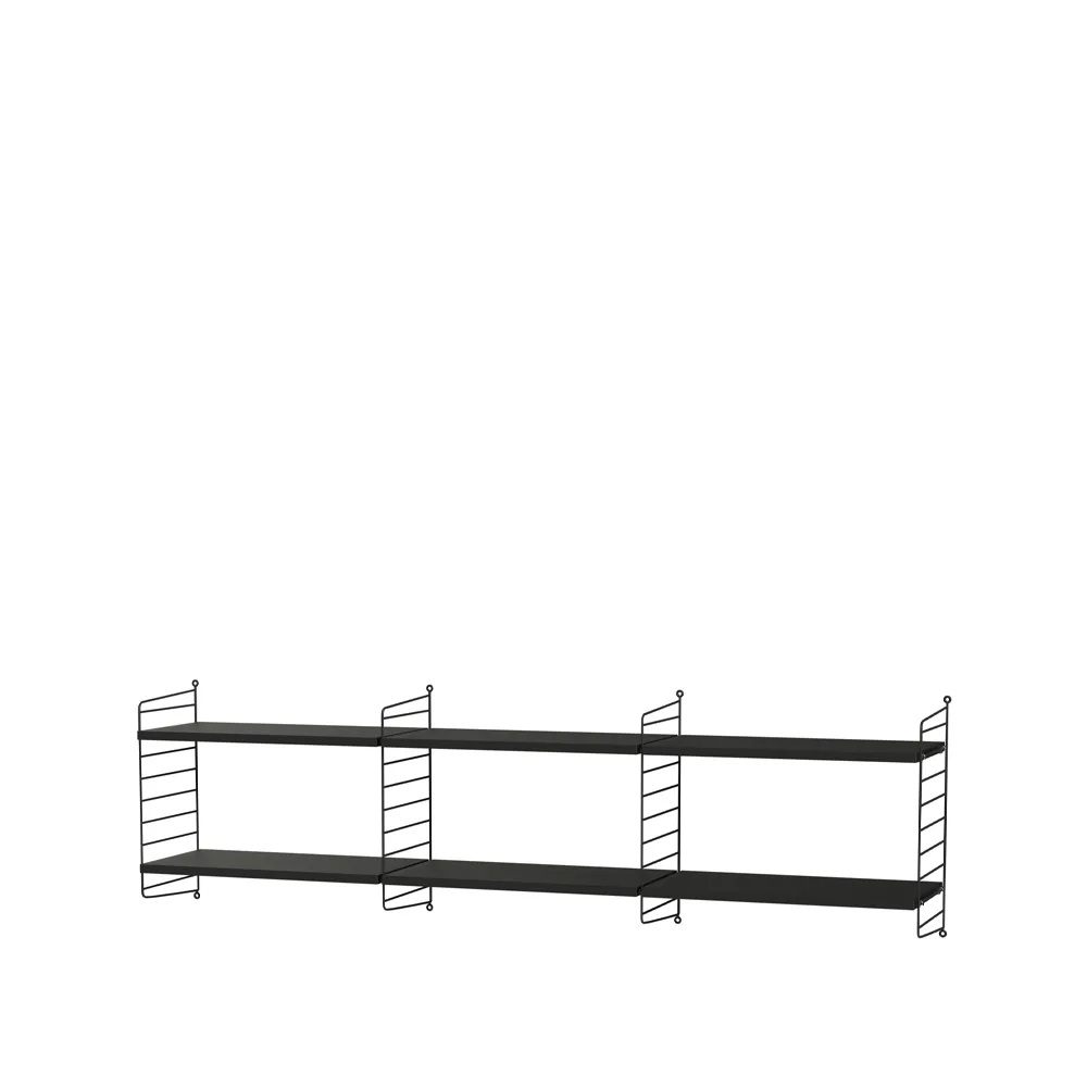 Scaffale da salotto String nero - combinazione O,  String