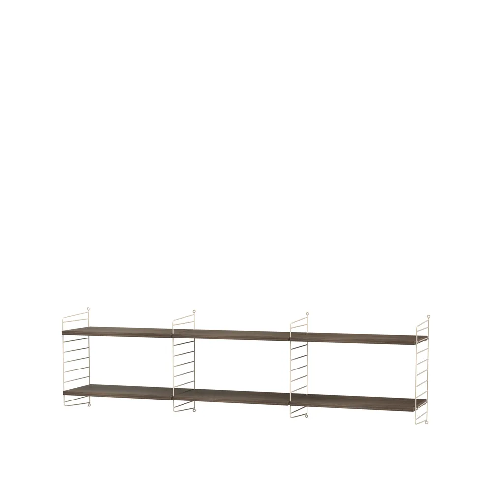 Scaffale da salotto String noce e beige - combinazione O,  String