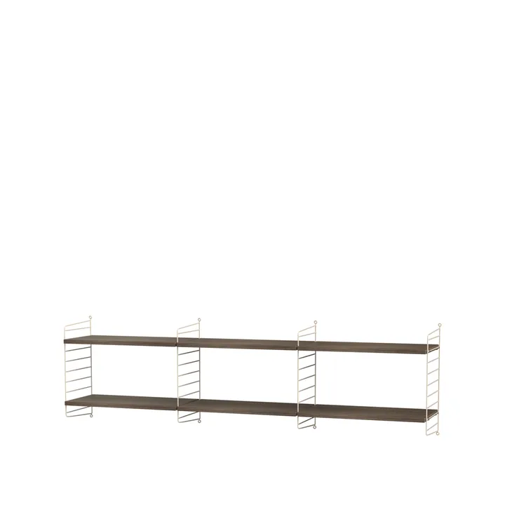 Scaffale da salotto String noce e beige - combinazione O - String