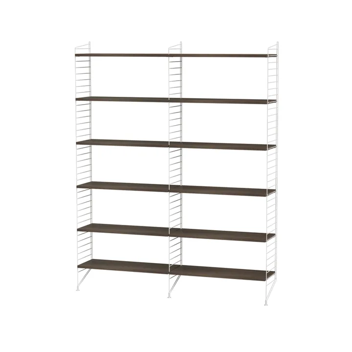 Scaffale da salotto String noce e bianco - combinazione A - String