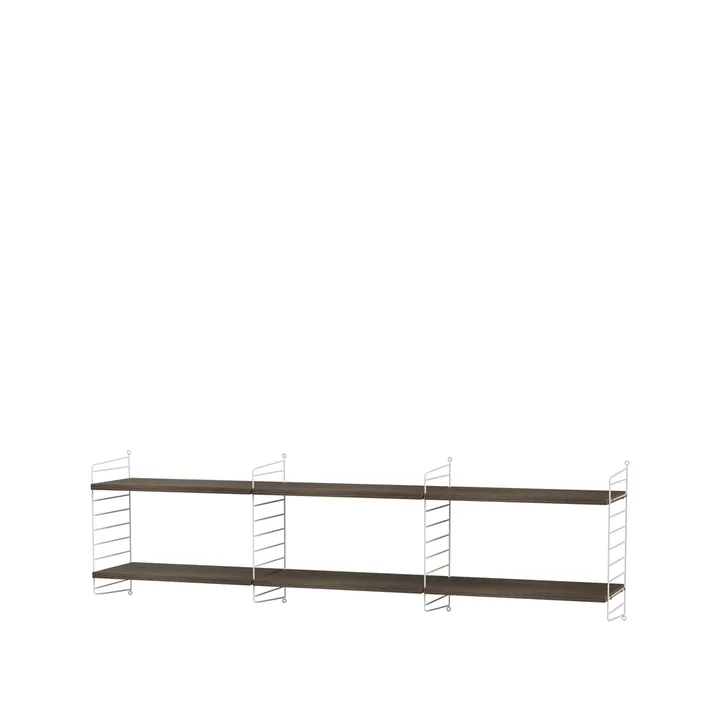 Scaffale da salotto String noce e bianco - combinazione O - String