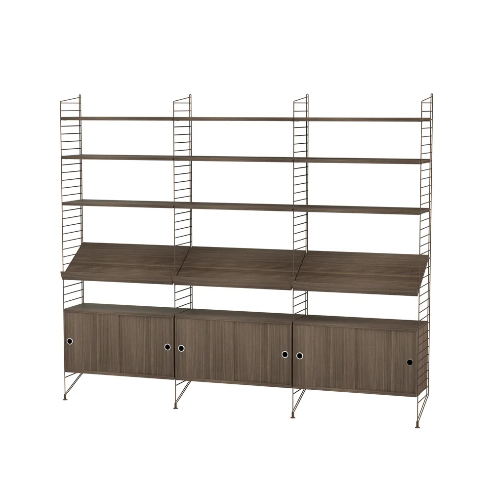 Scaffale da salotto String noce e marrone - combinazione G String