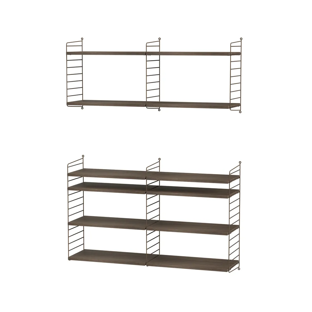 Scaffale da salotto String noce e marrone - combinazione N String