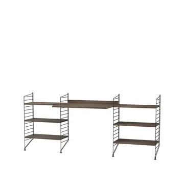 Scaffale da salotto String noce e nero - combinazione D - String