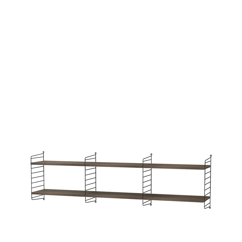 Scaffale da salotto String noce e nero - combinazione O,  String