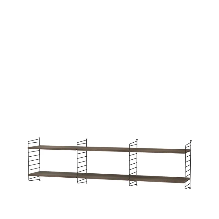 Scaffale da salotto String noce e nero - combinazione O - String
