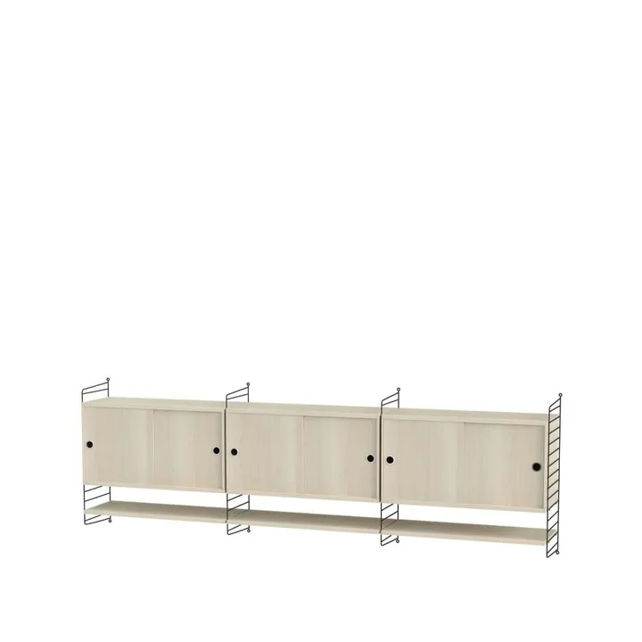 Scaffale da salotto String rovere e beige - combinazione E - String