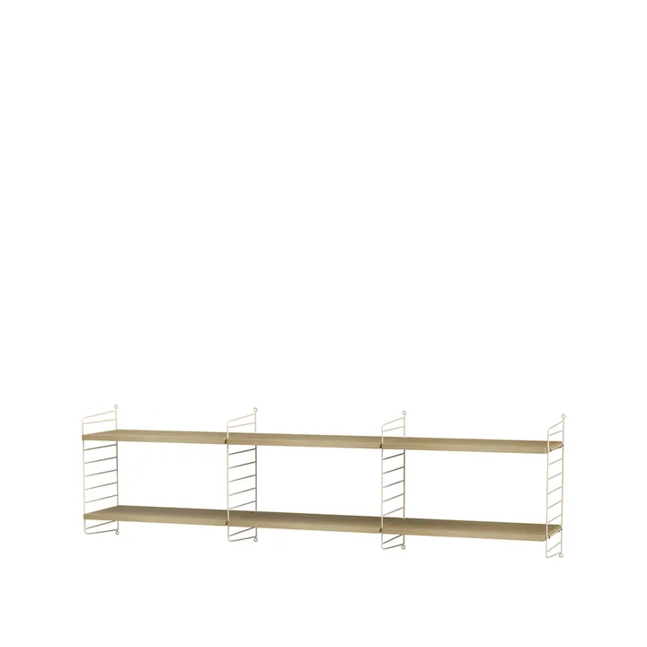 Scaffale da salotto String rovere e beige - combinazione O - String