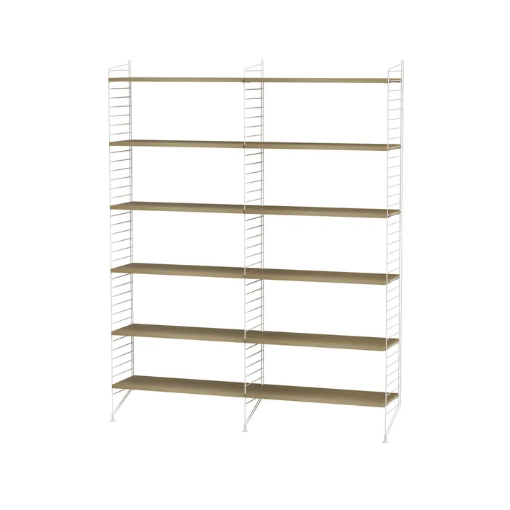 Scaffale da salotto String rovere e bianco - combinazione A - String