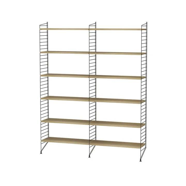 Scaffale da salotto String rovere e bianco - combinazione A - String
