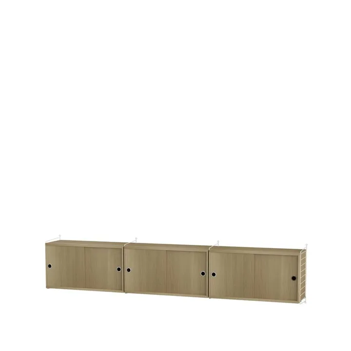 Scaffale da salotto String rovere e bianco - combinazione D - String