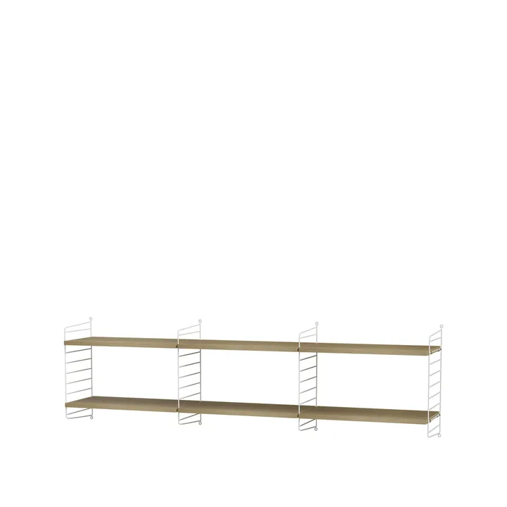 Scaffale da salotto String rovere e bianco - combinazione O - String