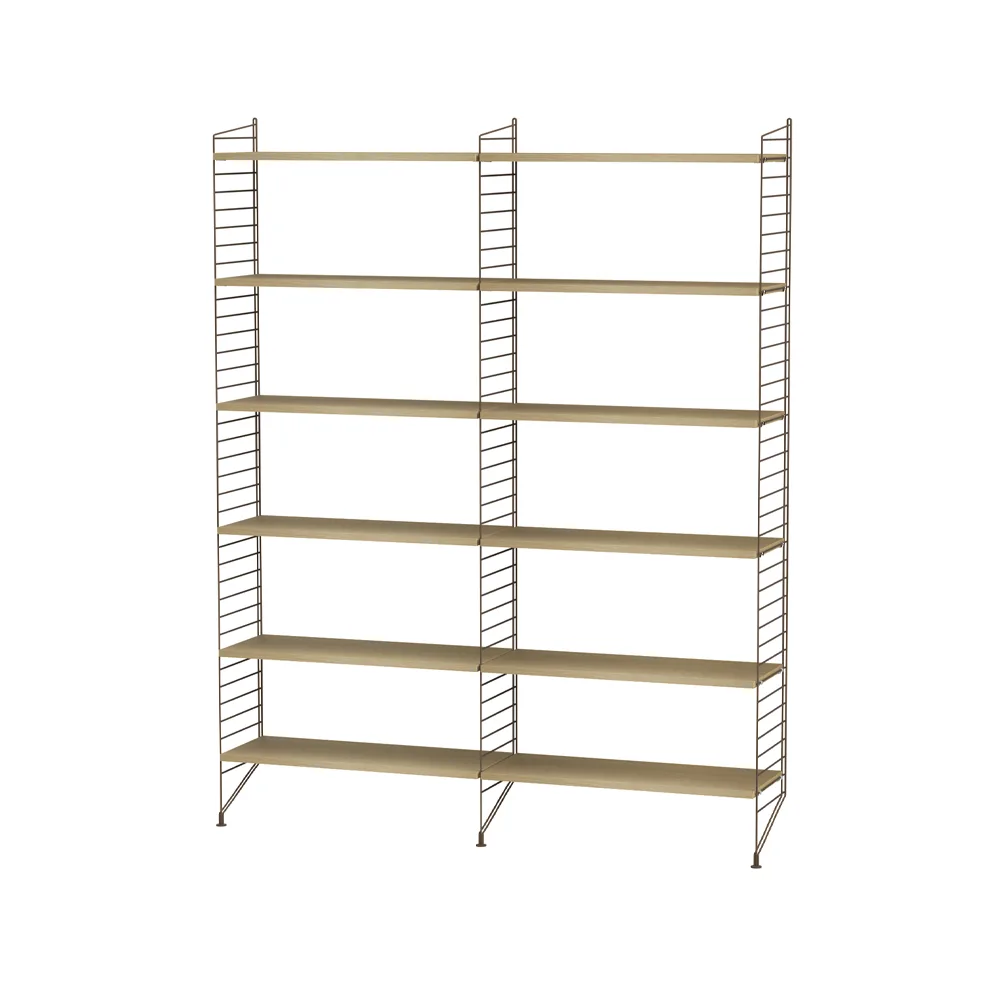 Scaffale da salotto String rovere e marrone - combinazione A,  String