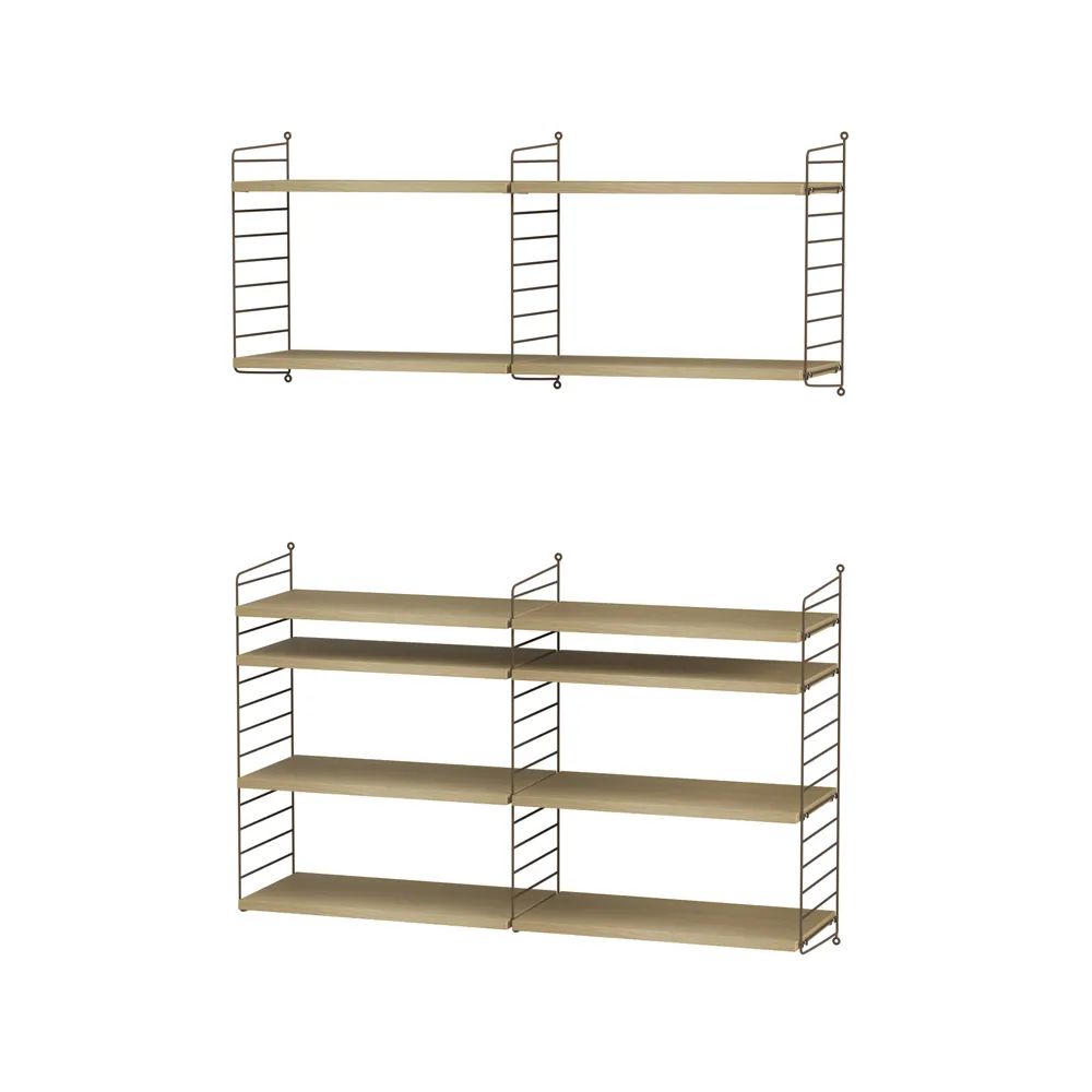 Scaffale da salotto String rovere e marrone - combinazione N String