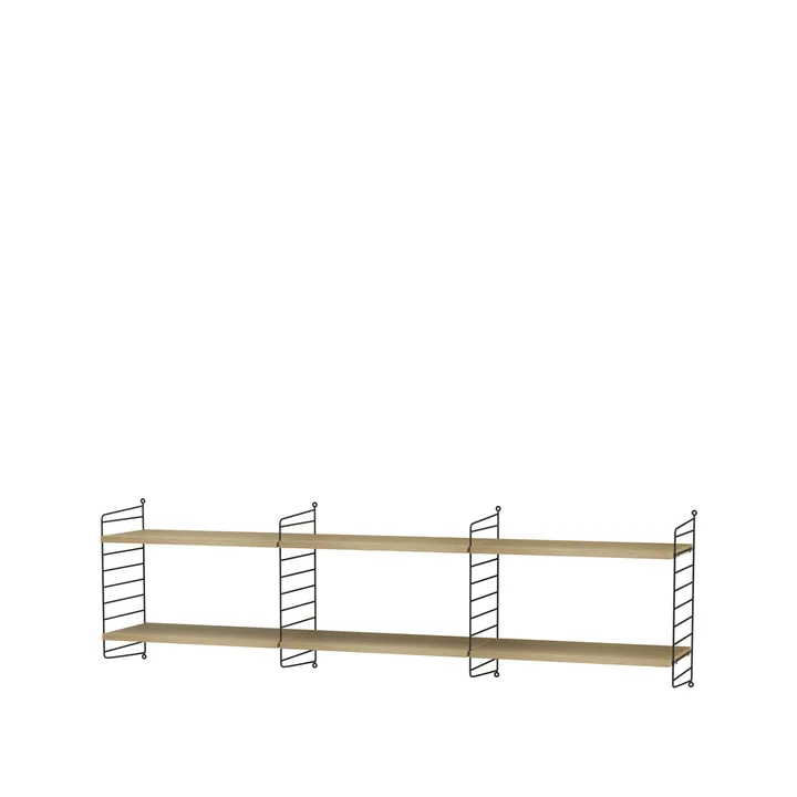 Scaffale da salotto String rovere e nero - combinazione O - String